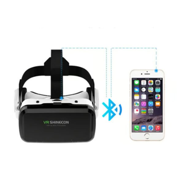 نظارة الواقع الافتراضي VR Shinecon سوداء بخامات ABS وبوليكربونات