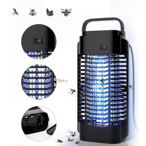 مصباح قاتل الحشرات الأزرق بتصميم معدني وأنبوب UV
