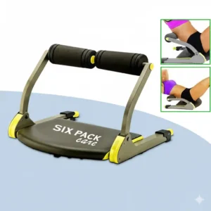 جهاز تدريب عضلات البطن (Ab Trainer) قابل للطي، مصنوع من معدن قوي ومقابض إسفنجية.